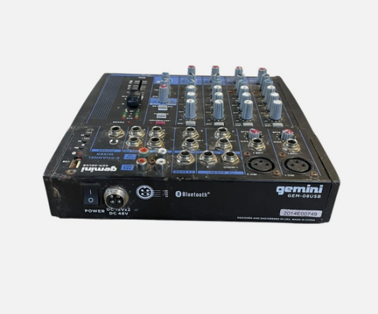 Gemini GEM-12USB 12-Channel DJ Audio Mixer USB EQ Phantom Power Unit Only