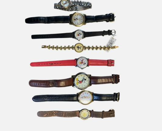 Lot of 10 Vintage Disney Mickey Mouse Wrist Watch Selling AS IS Untested See Pic