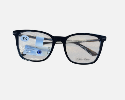 Calvin Klein Men's CK22541G Eyeglasses Square Frame Black 55-19-145
