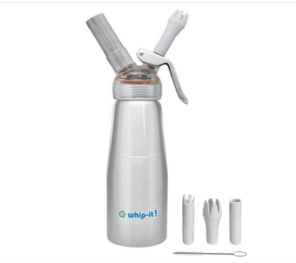 1/3L Whip-It! Sterling Dispenser, Silver
