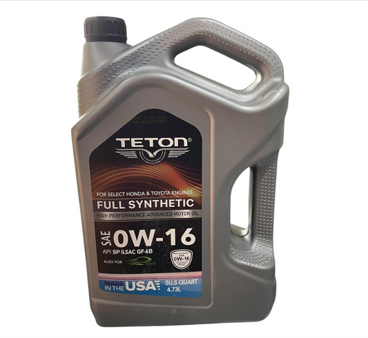 0W-16 Advanced Full Synthetic Motor Oil 5 Quarts 4.73L High Performance Advanced Motor Oil API SP ILSAC GF-6B For Select Honda & Toyota Engines Also For Hybrid Made in USA (Pack of 1)