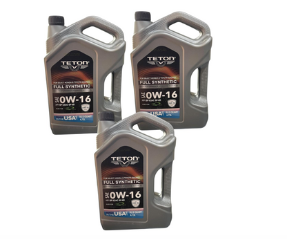 0W-16 Advanced Full Synthetic Motor Oil 5 Quarts 4.73L High Performance Advanced Motor Oil API SP ILSAC GF-6B For Select Honda & Toyota Engines Also For Hybrid Made in USA (Pack of 3)