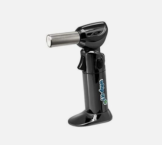 Flex Rotating 3 Angles Chef Culinary Cooking Torch Unique Nozzle Piezoelectric Butane Torch, Black Chrome