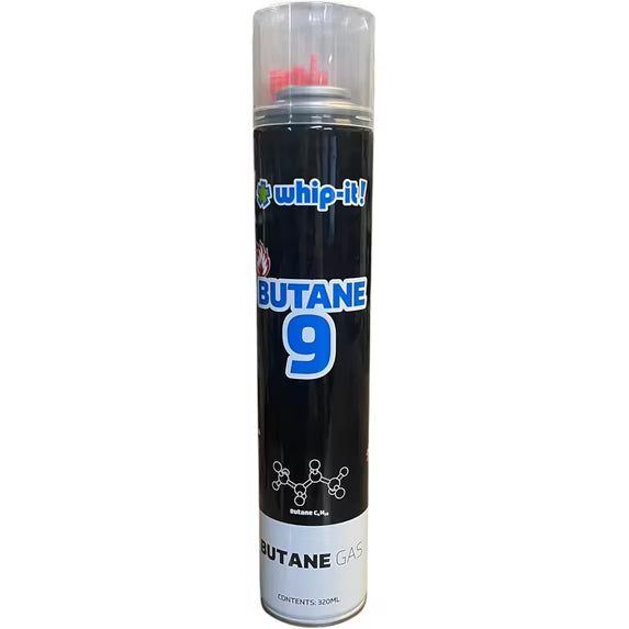 Purified Butane 9X Torch Refill Gas with 5 Universal Plastic Tips 320ml Each 4 Cans