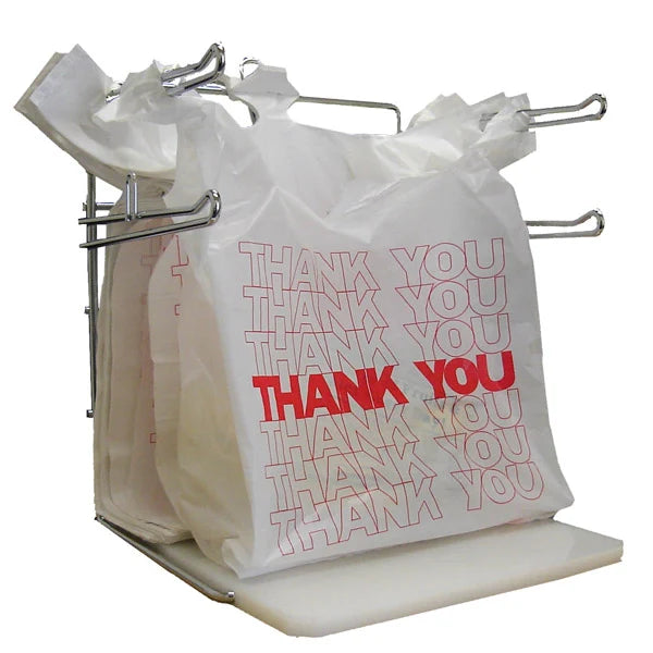Pallet of 100 Pcs THANK YOU T-Shirt Bags 11.5" x 6.5" x 21" White Plastic Shopping bag 1000 Quantity